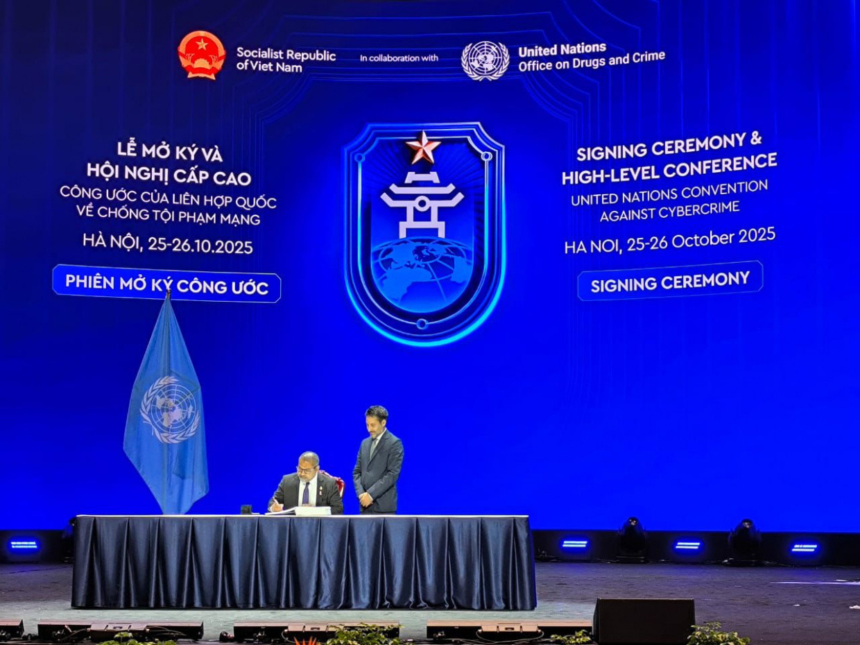 Maldives signs UN Convention on the Elimination of Cybercrime